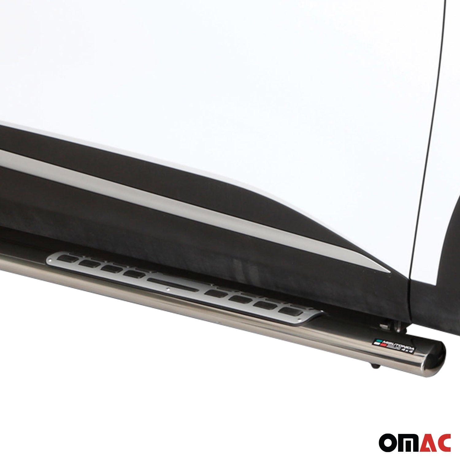 Par de Estribos Barras Laterales para Kia Sportage 2022-2025 Plata Acero 2x