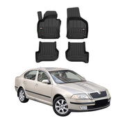 OMAC Premium Alfombrillas De Coche para Skoda Octavia 2004-2013 TPE Goma 4x