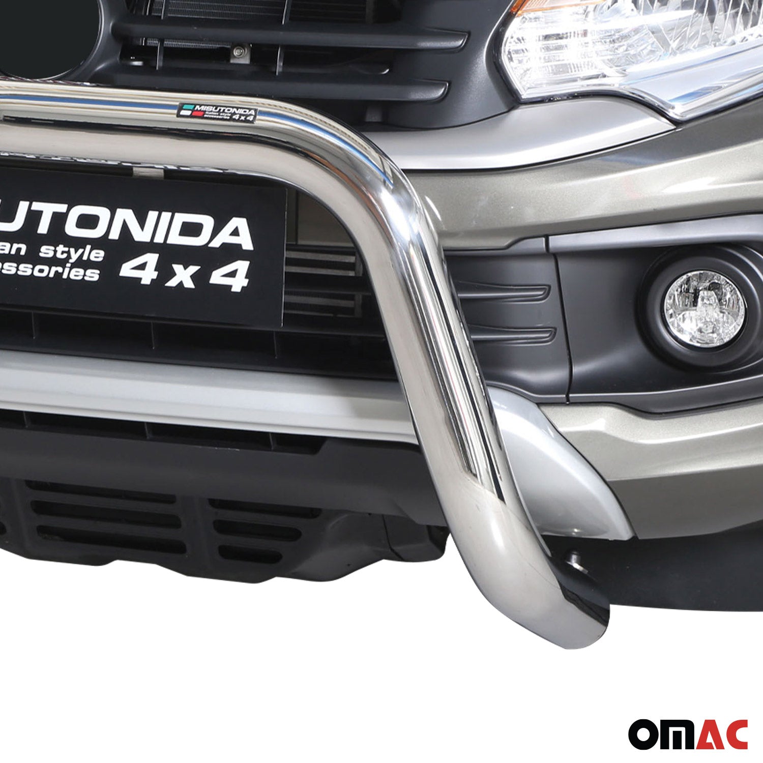 Bull Barra Frontal para Fiat Fullback 2016-2019 Plata Brillante Acero 1Pza