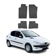 OMAC Alfombrillas De Coche para Peugeot 206 1998-2009 Negro Goma 4Pza