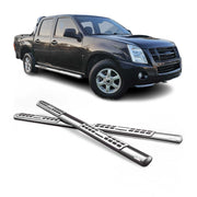 Estribos Barras Laterales para Isuzu D-Max Double Cab 2006-2012 Plata Acero