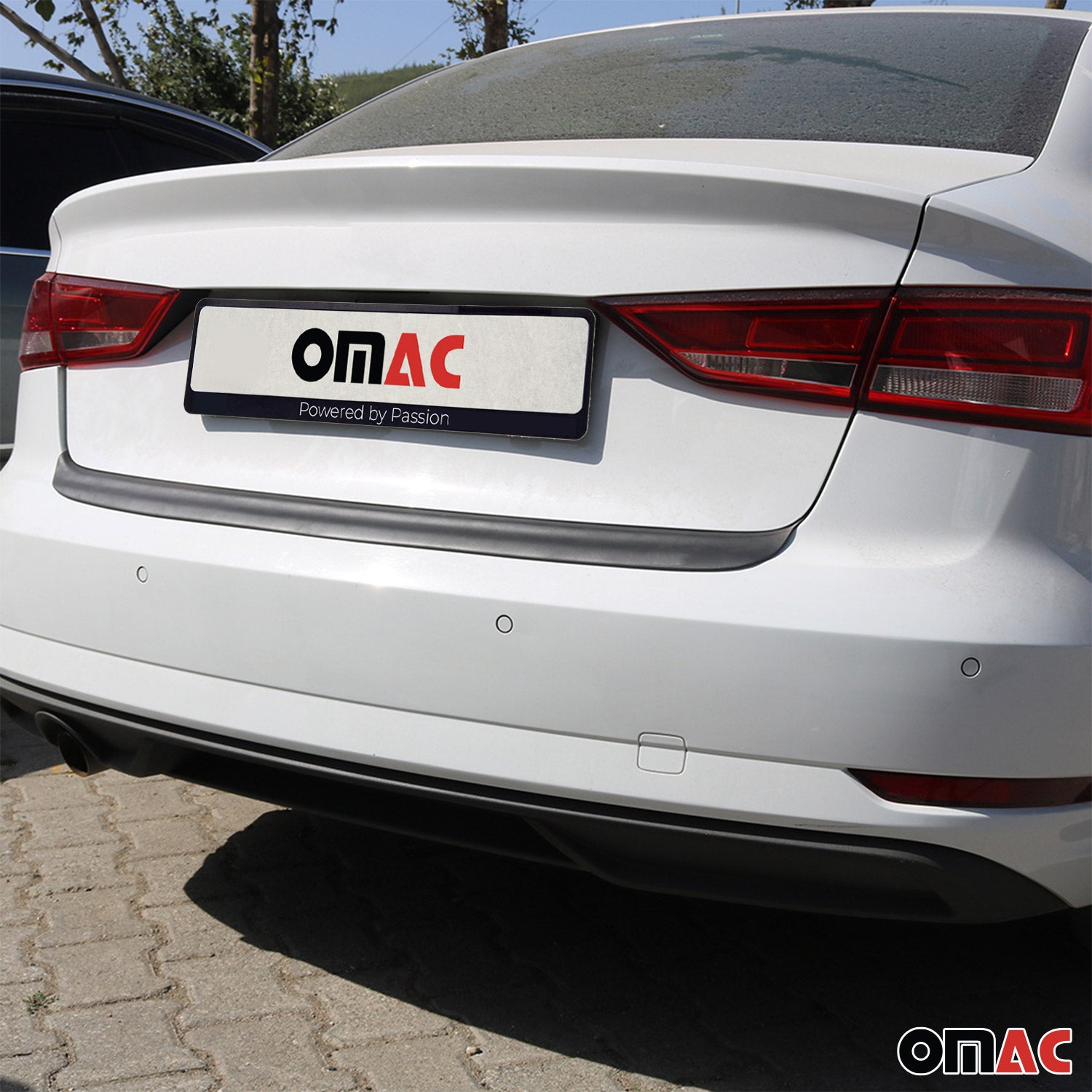 Protector de Parachoques Trasero para Audi A3 8V Sédan 2016-2020 Negro Mate ABS