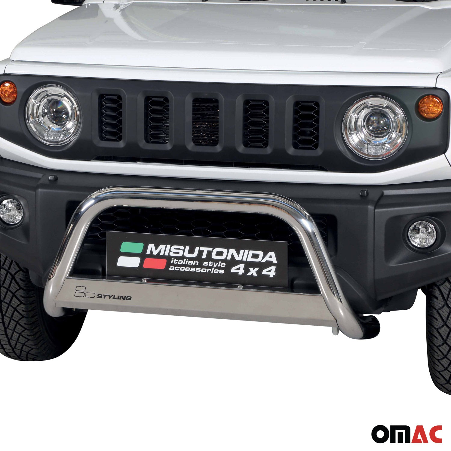 Bull Barra Frontal para Suzuki Jimny 2018-2025 Plata Acero 1Pza