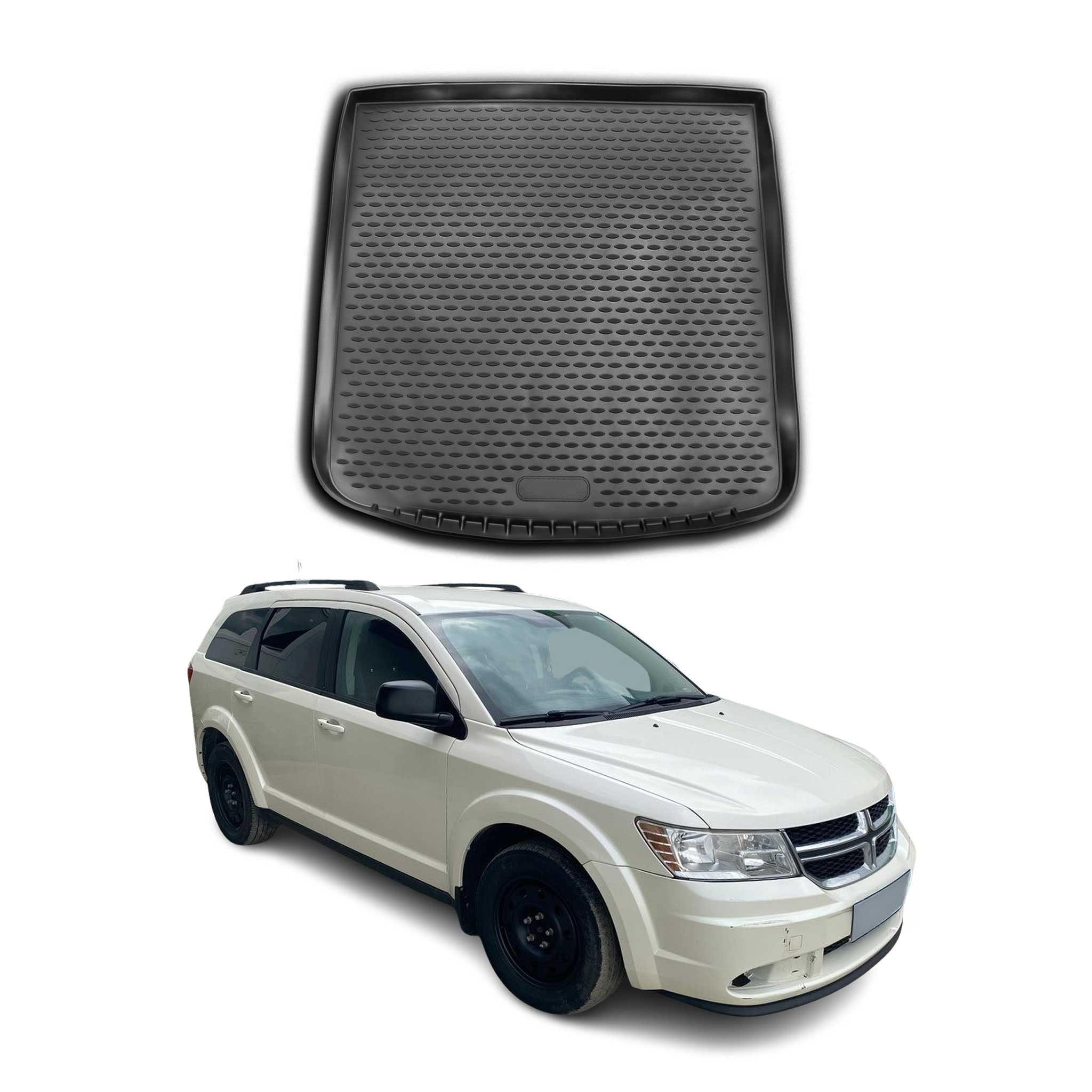 OMAC Bandeja Maletero Alfombrilla para Dodge Journey 2008-2024 Obere Negro TPE