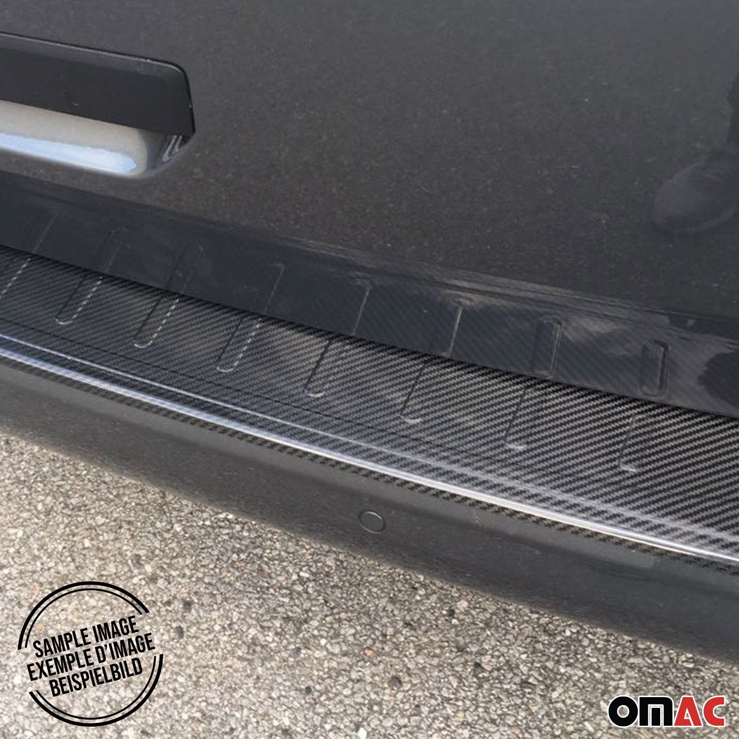 Protector de Parachoques Trasero para Fiat 500 500C 2007-2024 Fibra de Carbono