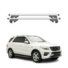 Menabo Barras de Techo Coche Barra para Mercedes M Class W166 2011-2015 Gris Alu