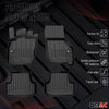 OMAC Premium Alfombrillas De Coche para Audi A3 8Y MHeV 2020-2025 TPE Goma 4x