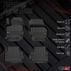 OMAC Premium Alfombrillas De Coche para Volvo XC70 2014-2016 Negro TPE Goma 4Pza