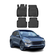 OMAC Alfombrillas De Coche para Ford Kuga 2019-2025 Negro Goma TPE 4Pza