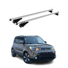 Menabo Barras de Techo Coche Baca para Kia Soul 2014-2020 Gris Aluminio 2Pza