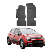 OMAC Alfombrillas De Coche para Citroen C3 2016-2024 Negro Goma 4Pza