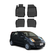 OMAC Premium Alfombrillas De Coche para Nissan Note 2006-2012 Negro TPE Goma 4x
