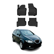 OMAC Premium Alfombrillas De Coche para Seat Altea 2004-2015 Negro TPE Goma 4Pza