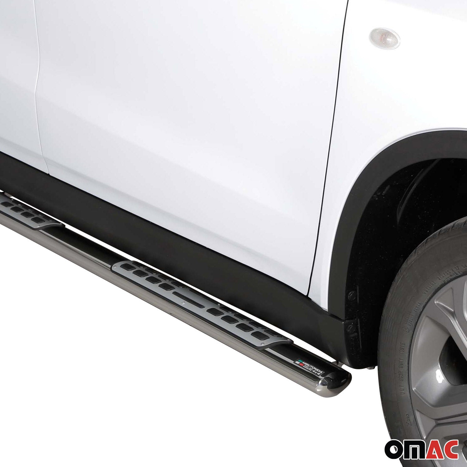 Par de Estribos Barras Laterales para Suzuki Vitara 2015-2018 Plata Acero 2x