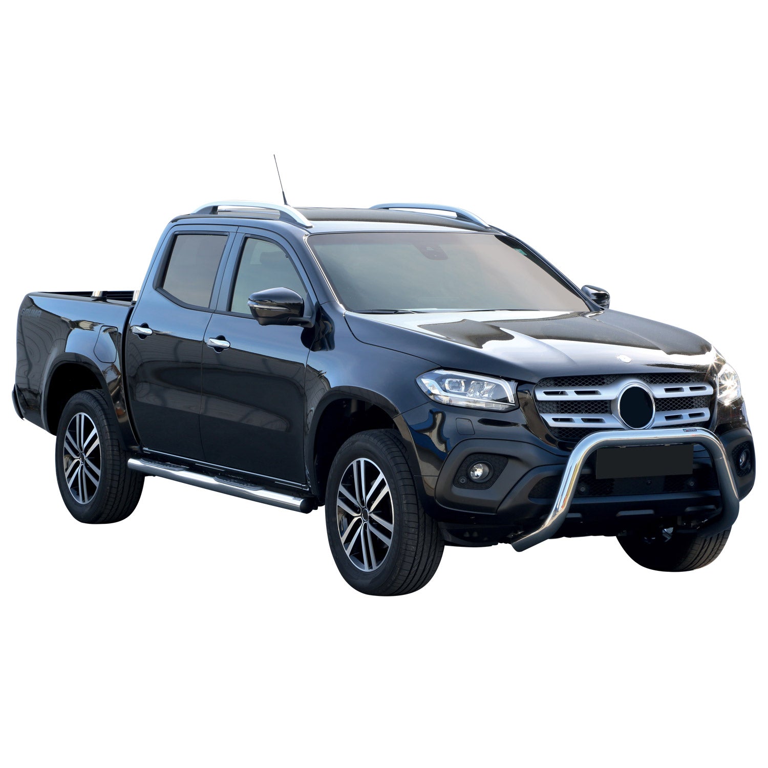 Bull Barra Frontal para Mercedes X Class 2017-2020 Plata Brillante Acero