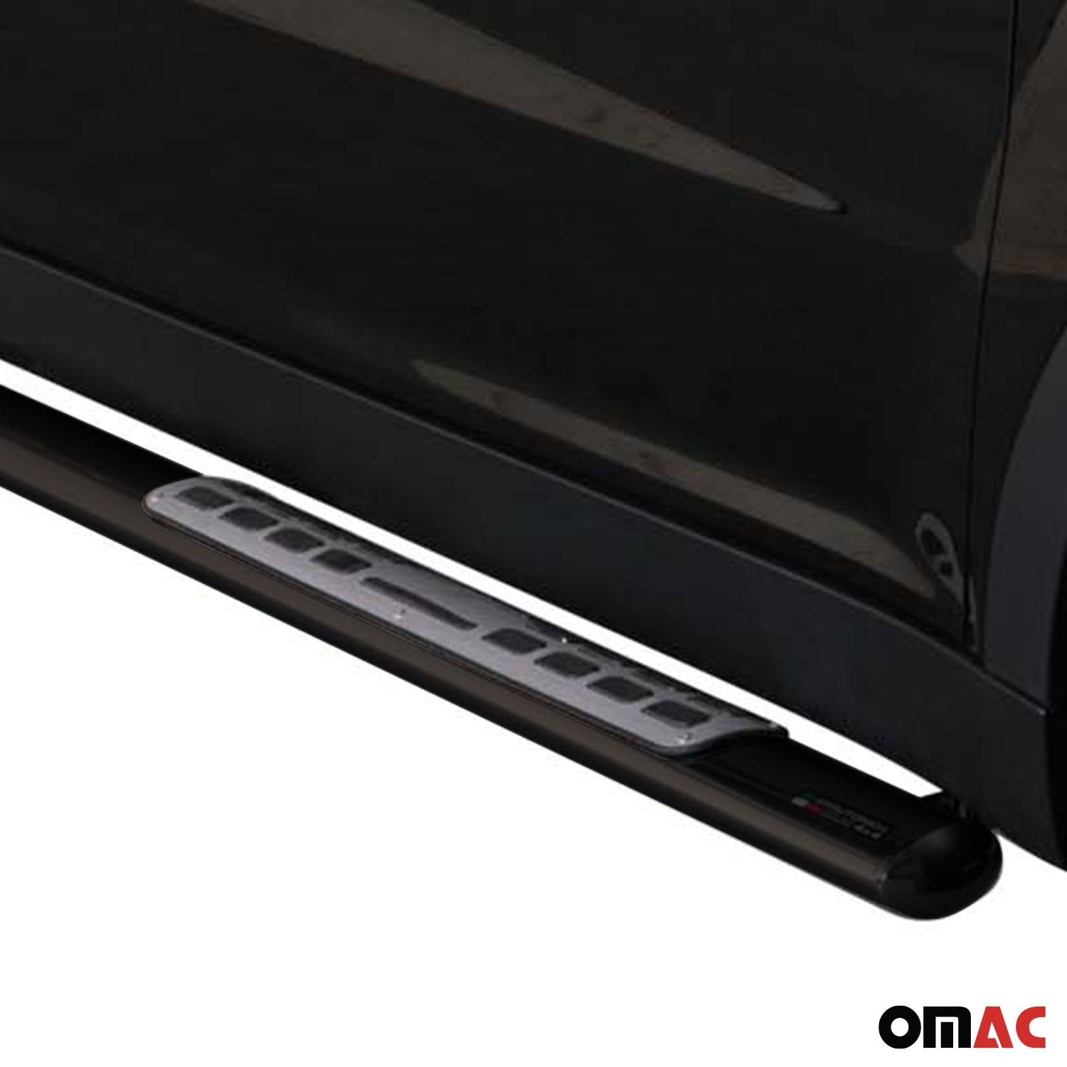 Par de Estribos Barras Laterales para Ssangyong Korando 2011-2019 Negro Acero