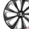 Sparco Sicilia Tapacubos 14 Pulgadas Universal Plata Carbono Negro ABS