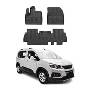 OMAC Premium Alfombrillas De Coche para Peugeot Rifter 2018-2024 TPE Goma 3x