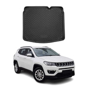 OMAC Bandeja Maletero Alfombrilla para Jeep Compass 2016-2021 Negro Goma TPE