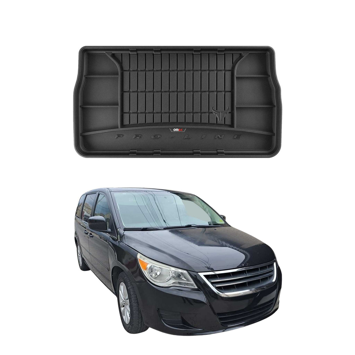 OMAC Premium Bandeja Maletero Alfombrilla para VW Routan 2009-2013 TPE