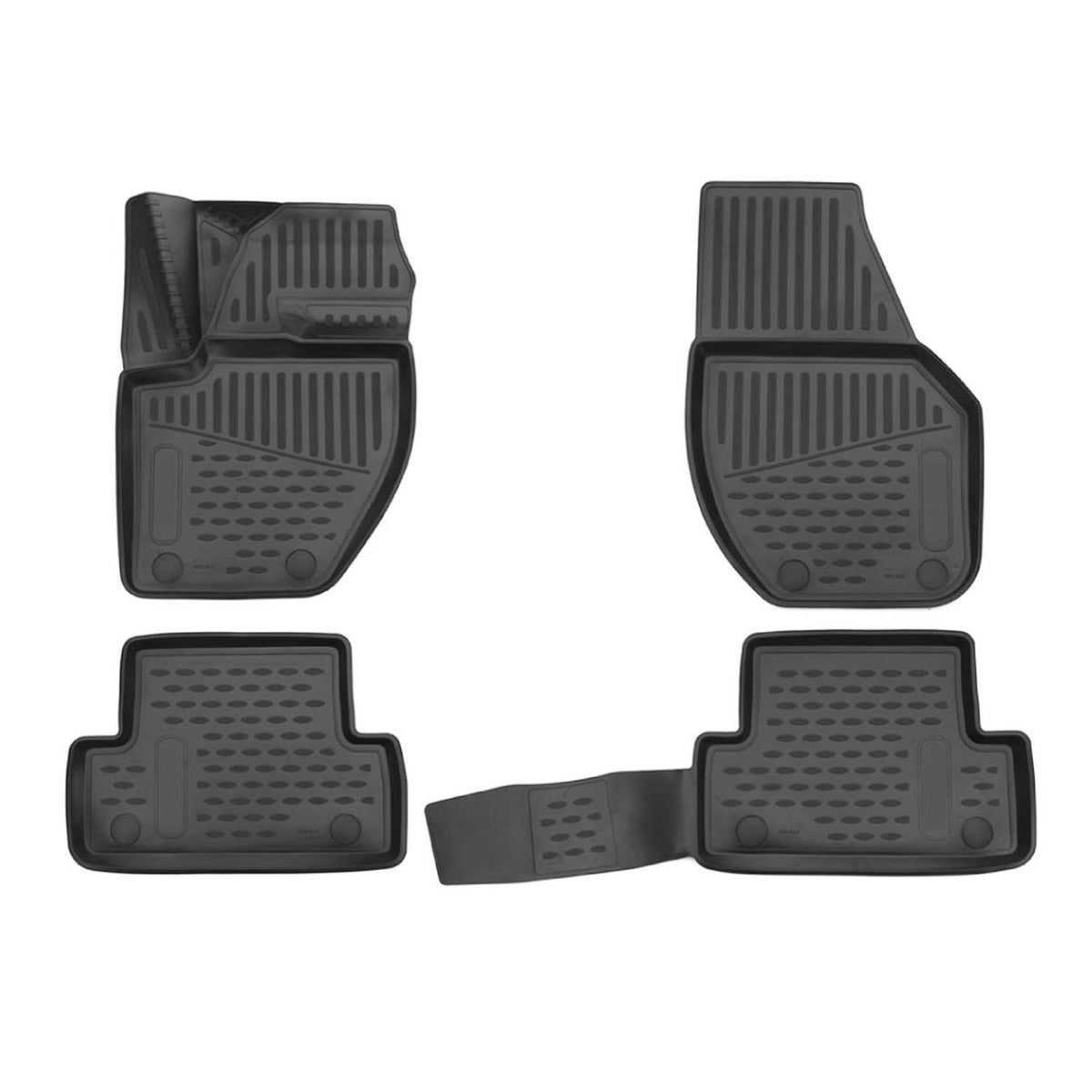 OMAC Alfombrillas De Coche para Volvo V40 2016-2021 Negro Goma TPE 4Pza