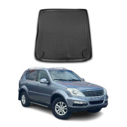 OMAC Bandeja Maletero Alfombrilla para Ssangyong Rexton 2006-2021 Negro Goma TPE