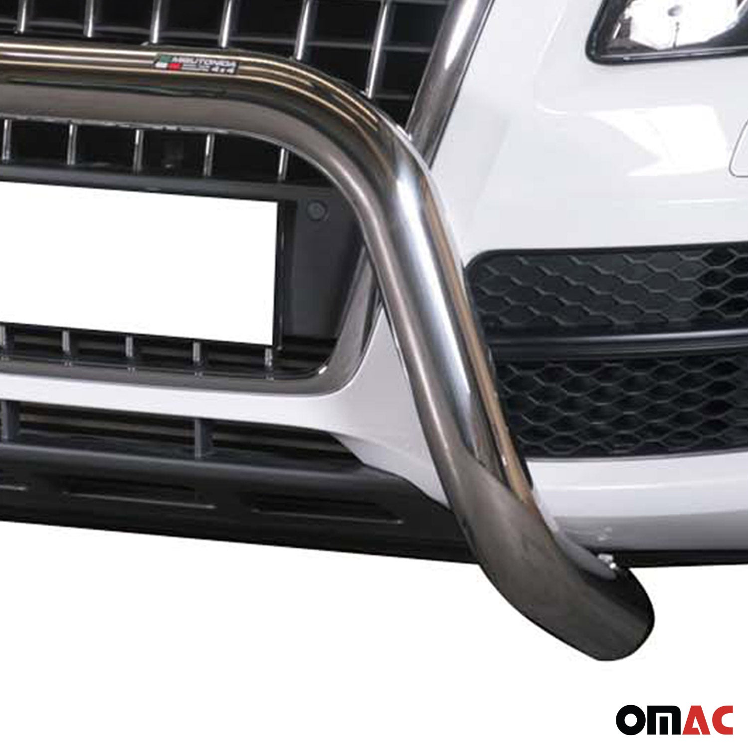 Bull Barra Frontal para Audi Q5 2008-2015 Plata Brillante Acero