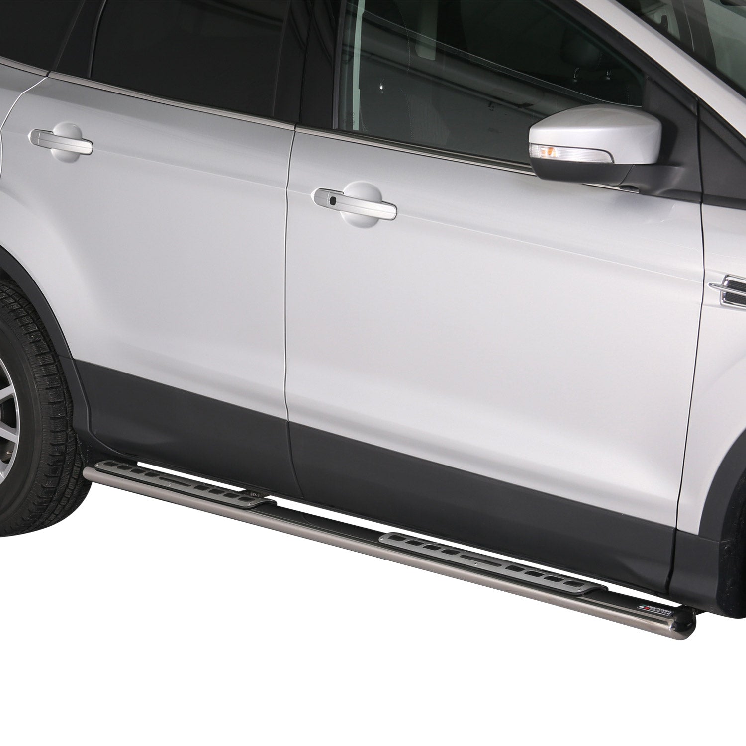 Par de Estribos Barras Laterales para Ford Kuga 2013-2016 Plata Acero 2x