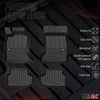 OMAC Premium Alfombrillas De Coche para BMW Serie 5 F10 F11 2013-2017 Goma 4x