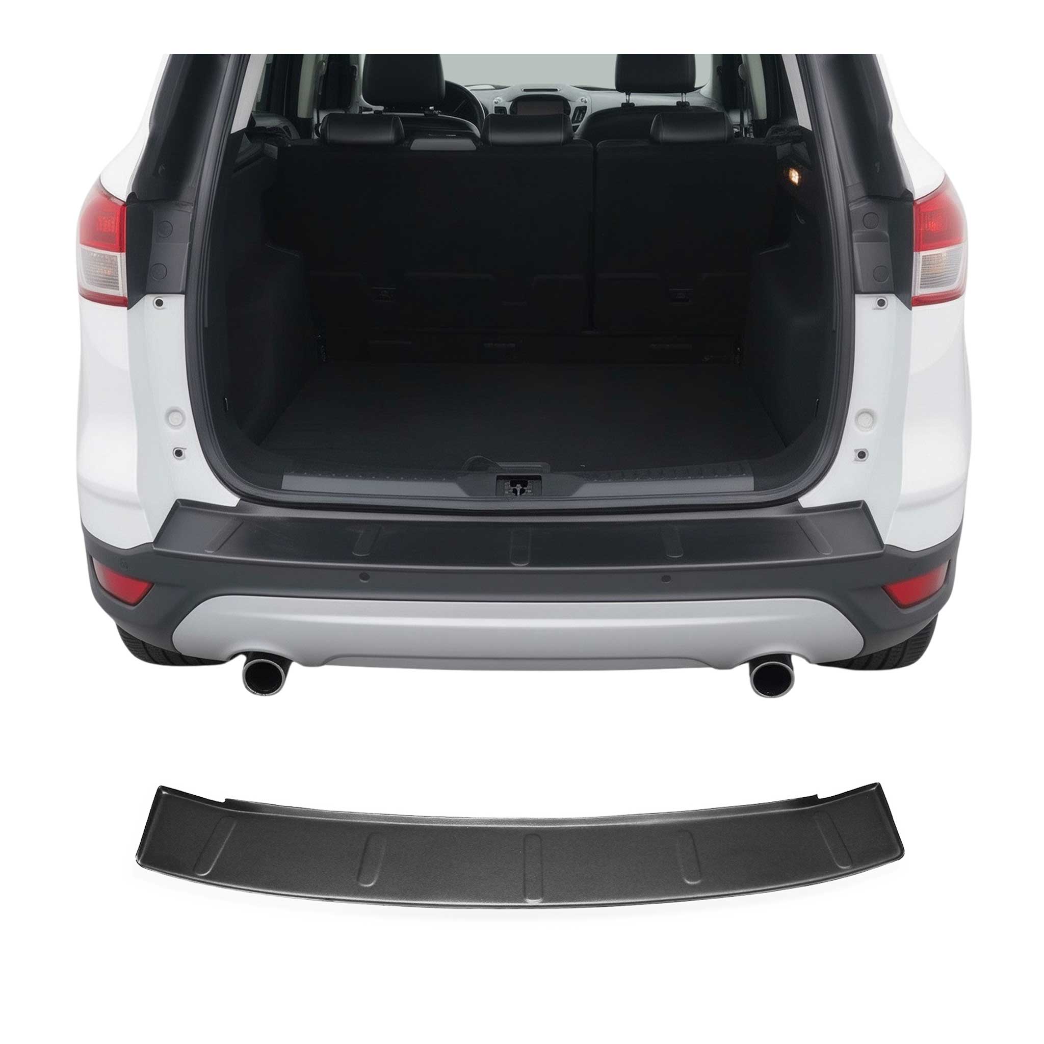 Protector de Parachoques Trasero para Ford Kuga II 2012-2019 Negro Mate ABS 1Pza