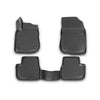 OMAC Alfombrillas De Coche para Peugeot 208 2012-2019 Negro Goma TPE 4Pza