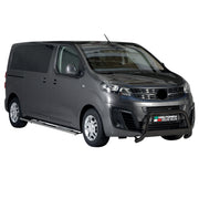 Bull Barra Frontal para Opel Zafira Life 2020-2025 Negro Brillante Acero 1Pza