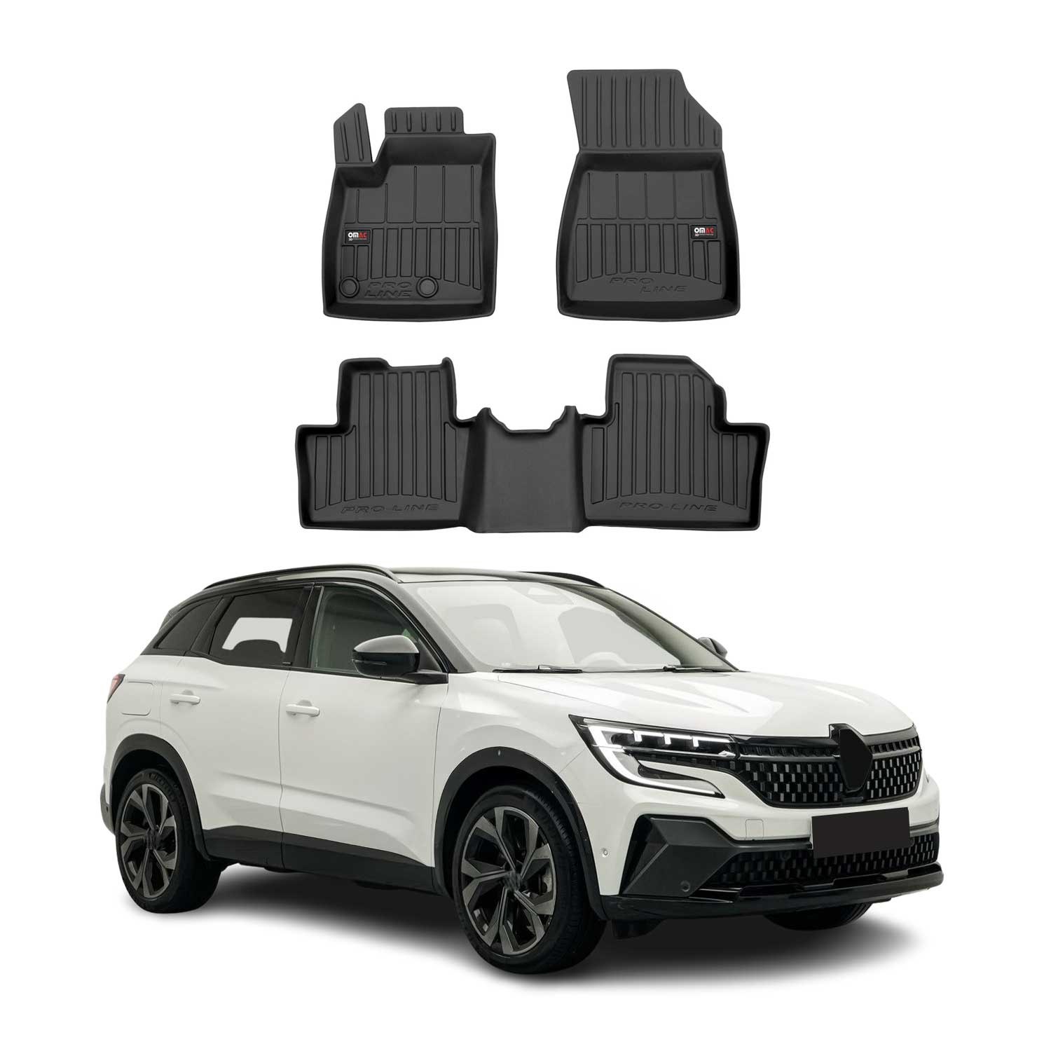 OMAC Premium Alfombrillas De Coche para Renault Austral RHN 2022-2025 Goma 3x