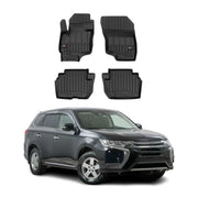 OMAC Premium Alfombrillas Coche para Mitsubishi Outlander PHEV 2013-2021 TPE 4x