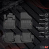 OMAC Premium Alfombrillas De Coche para Citroen DS5 2011-2015 Negro TPE Goma 3x