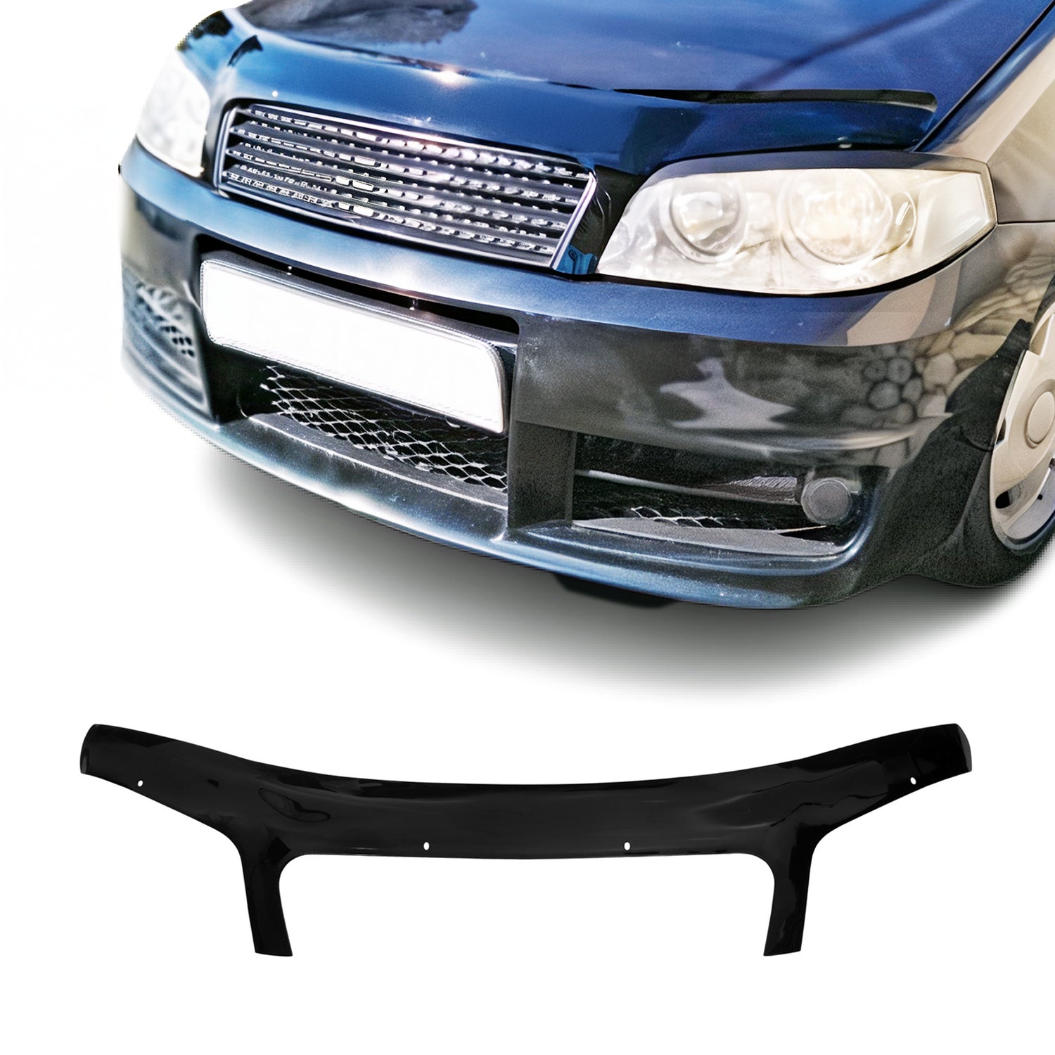 Deflector de Capó para Fiat Punto 2003-2010 Oscuro Brillante Acrílico