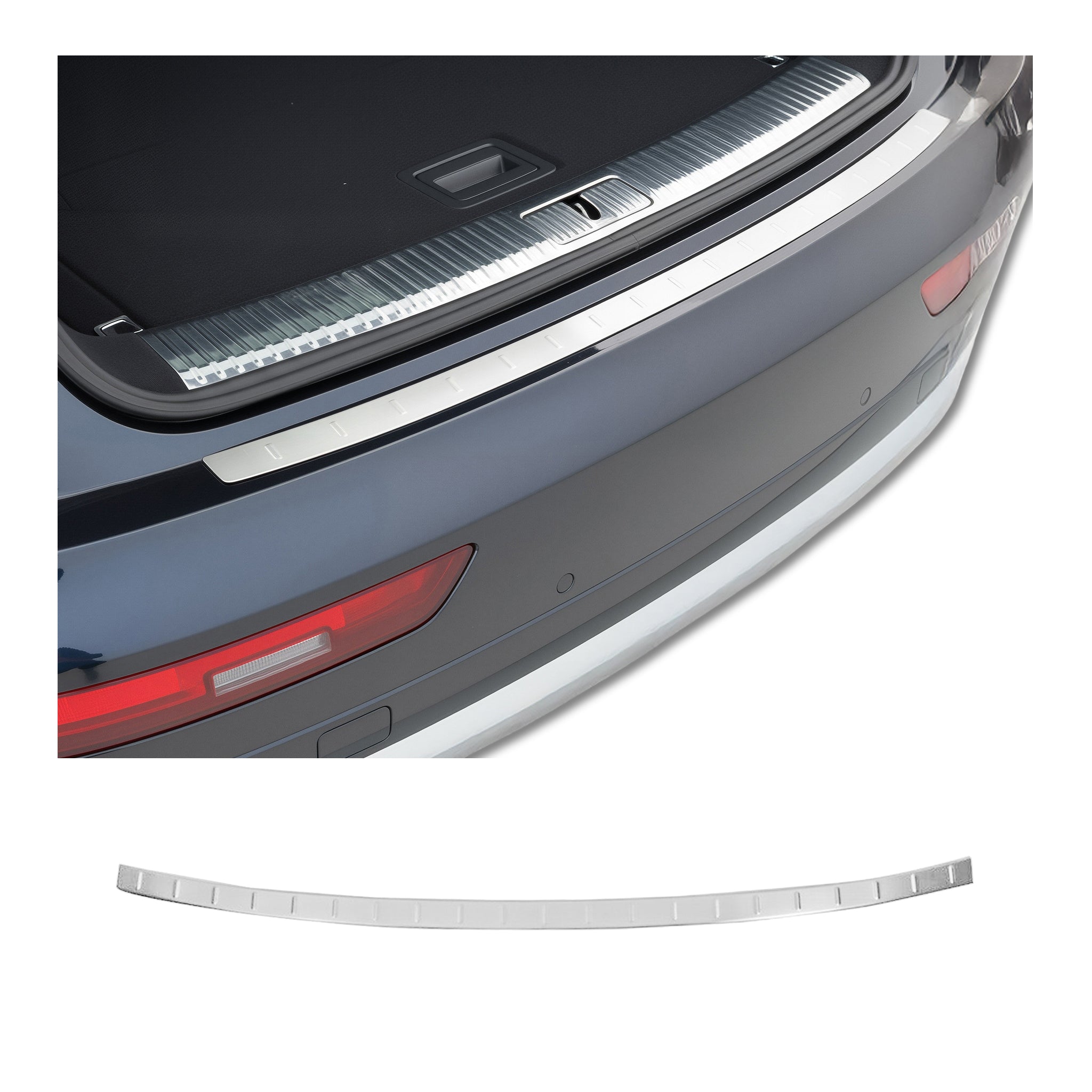 Protector de Parachoques Trasero para Audi Q5 FY 2017-2023 cepillado Acero