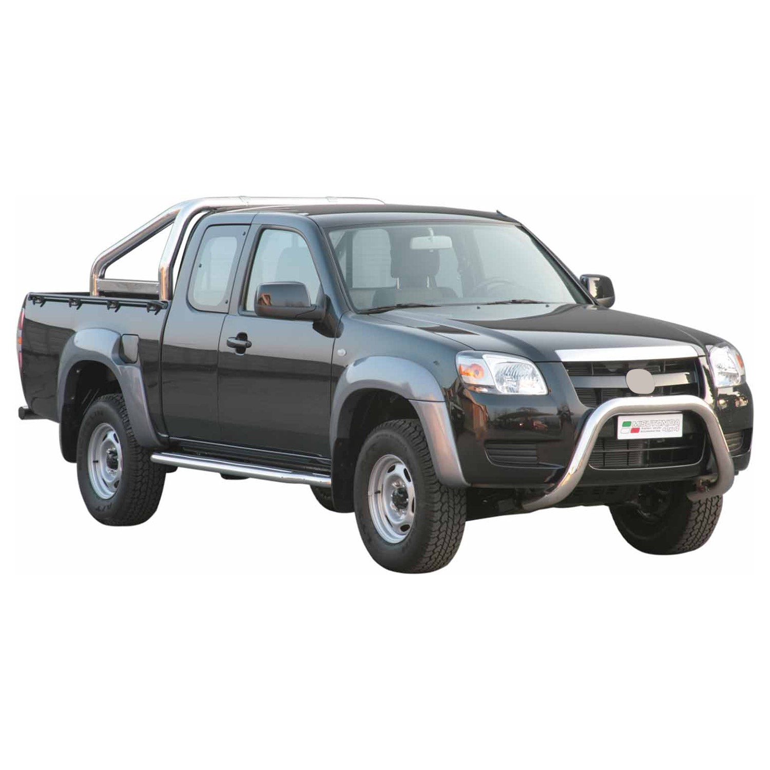 Bull Barra Frontal para Mazda BT-50 2006-2012 Plata Brillante Acero