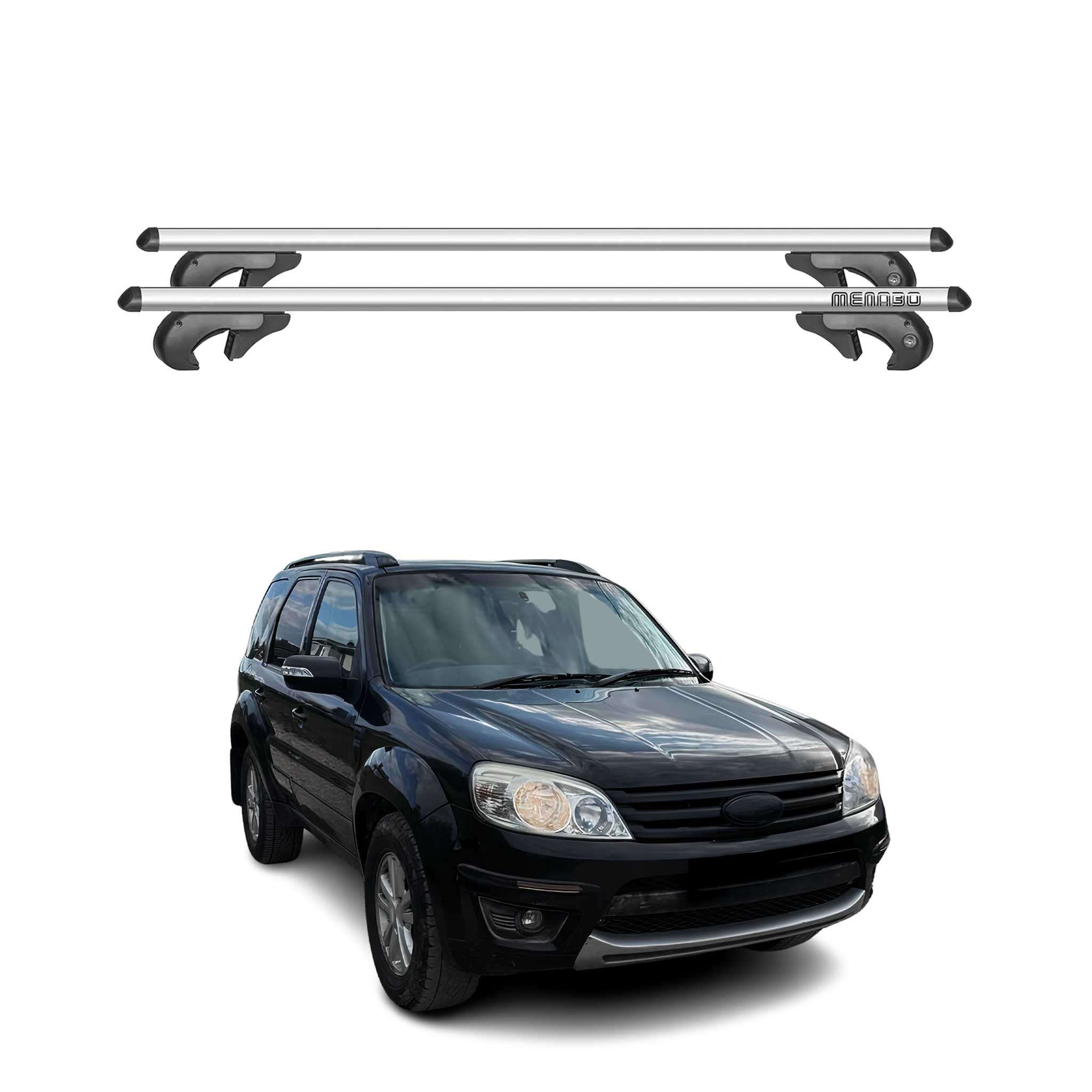 Menabo Barras de Techo Coche Barra para Ford Escape 2008-2012 Gris Aluminio 2Pza
