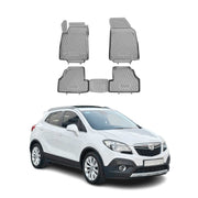 OMAC Alfombrillas De Coche para Opel Mokka 2012-2019 Gris Goma TPE 4Pza