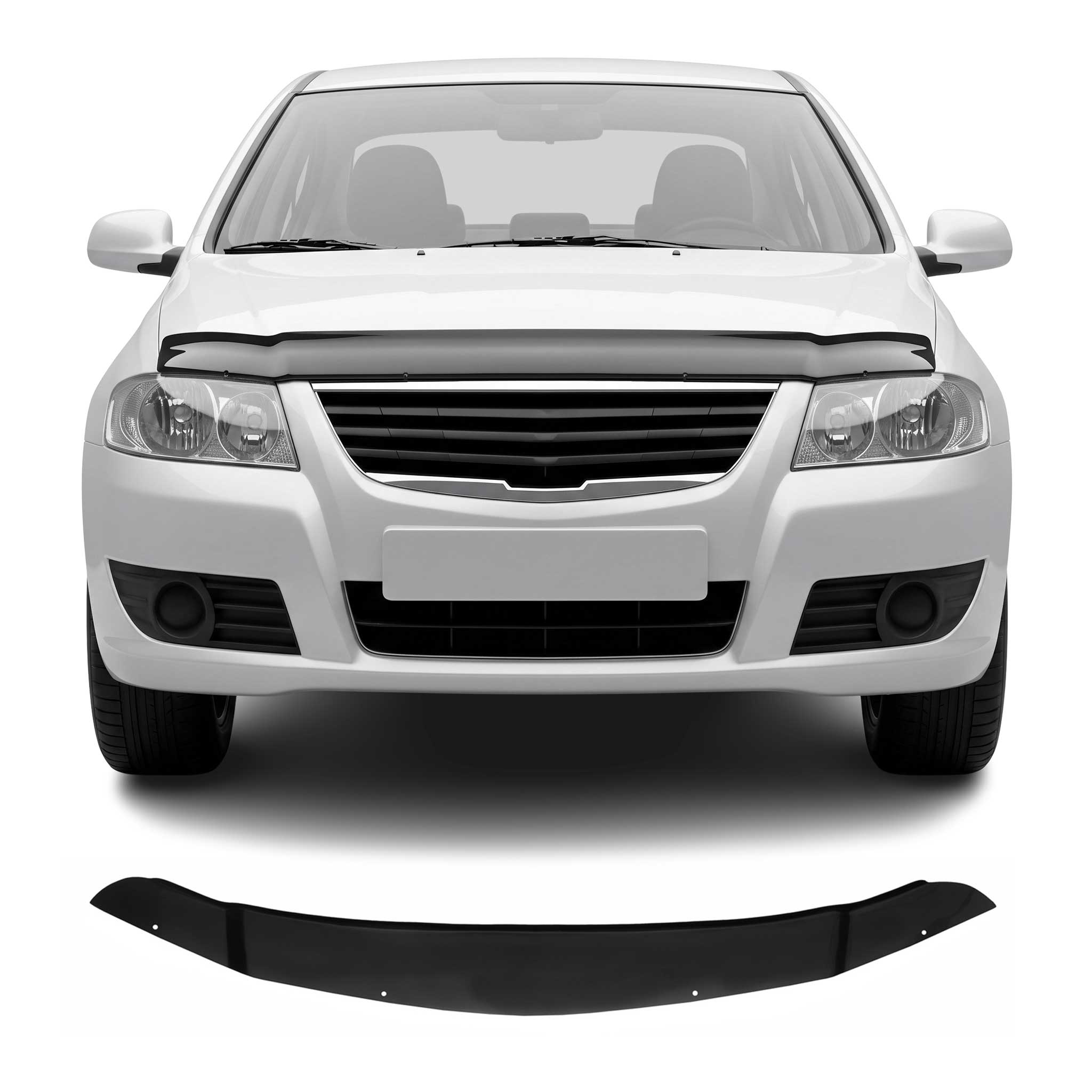 Deflector de Capó para Nissan Almera B10 2006-2010 Oscuro Brillante Acrílico