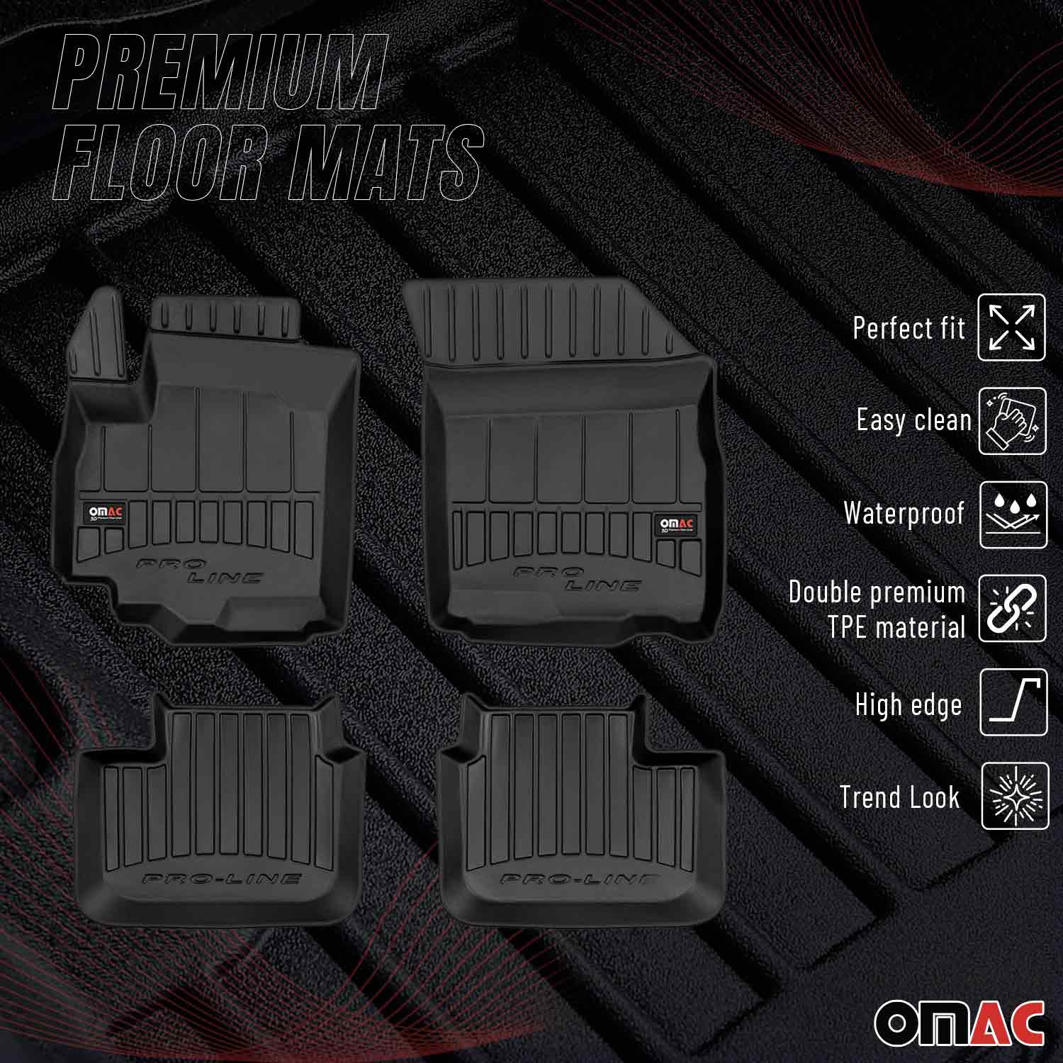 OMAC Premium Alfombrillas De Coche para Subaru Impreza XV 2017-2024 TPE Goma 4x