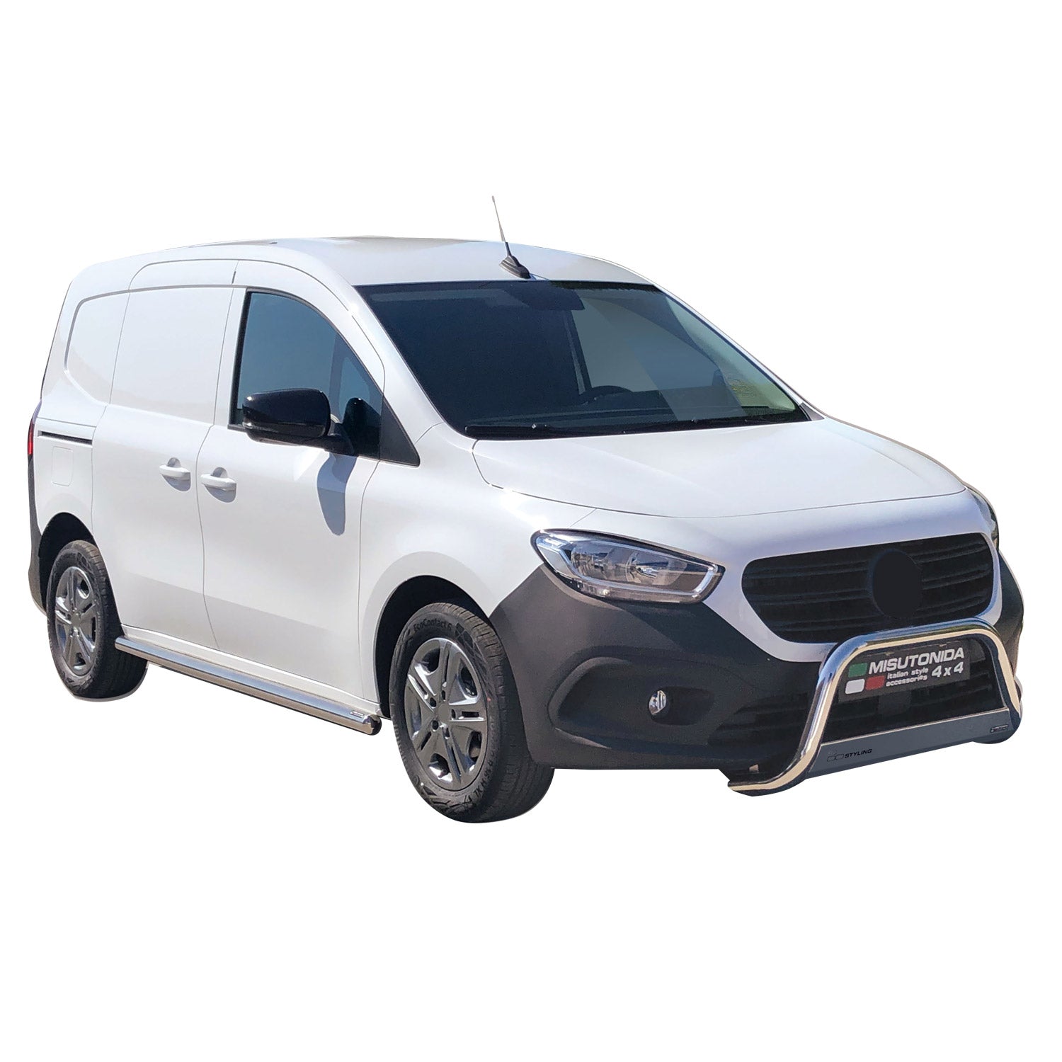 Bull Barra Frontal para Mercedes Citan L2 2021-2026 Plata Brillante Acero 1Pza