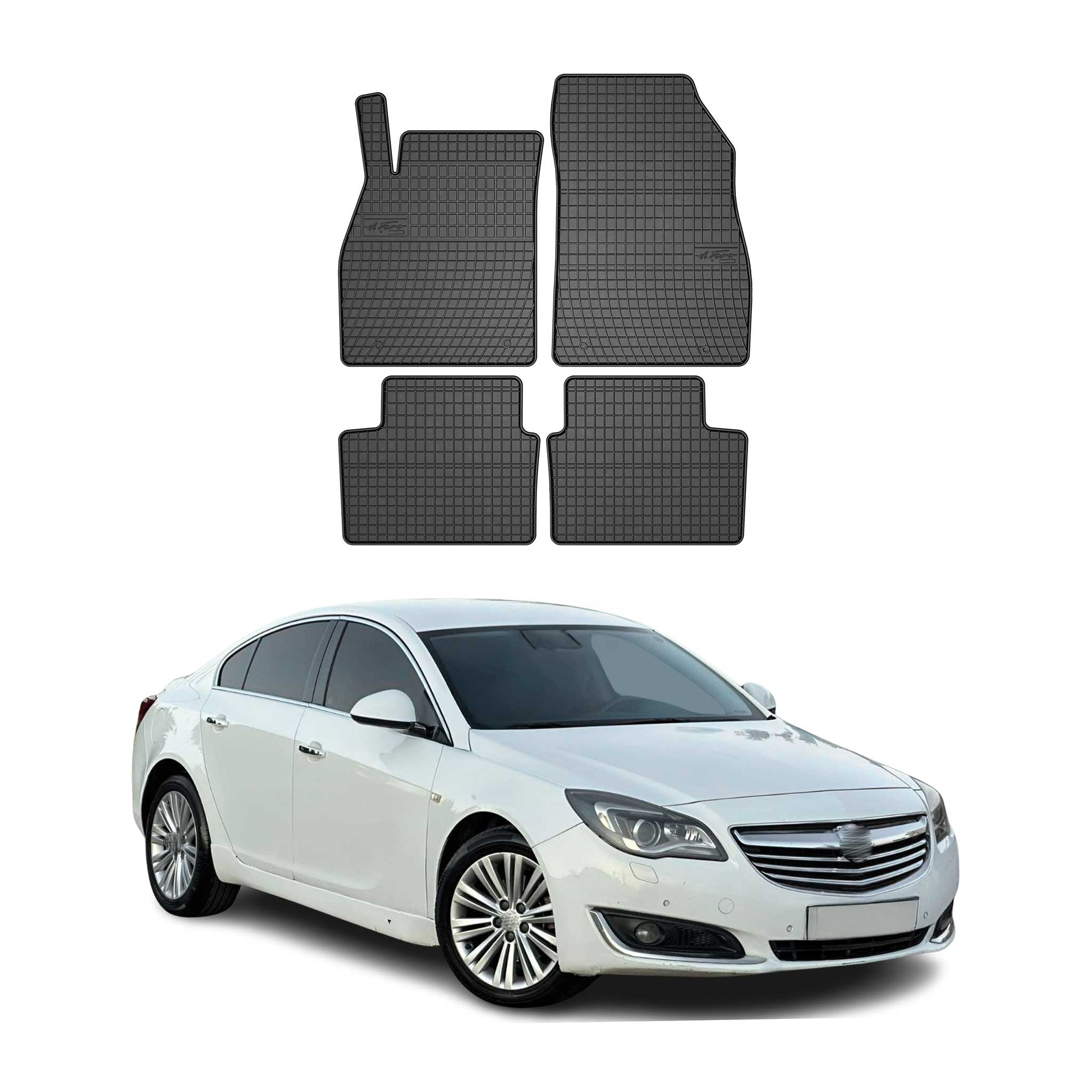 OMAC Alfombrillas De Coche para Opel Insignia 2008-2017 Negro Goma 4Pza