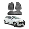 OMAC Alfombrillas De Coche para Peugeot 3008 2010-2016 Negro Goma TPE 3Pza
