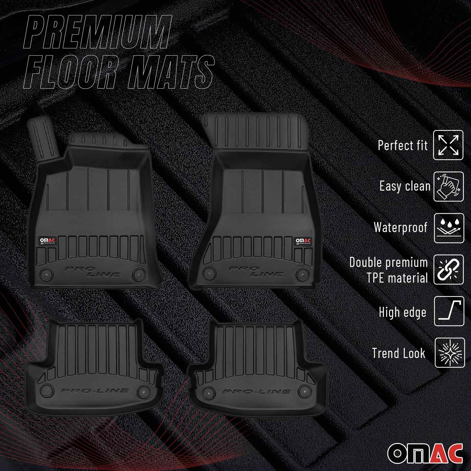 OMAC Premium Alfombrillas De Coche para Audi A5 F5 Cupé Cabriolé 2016-2024 4Pza