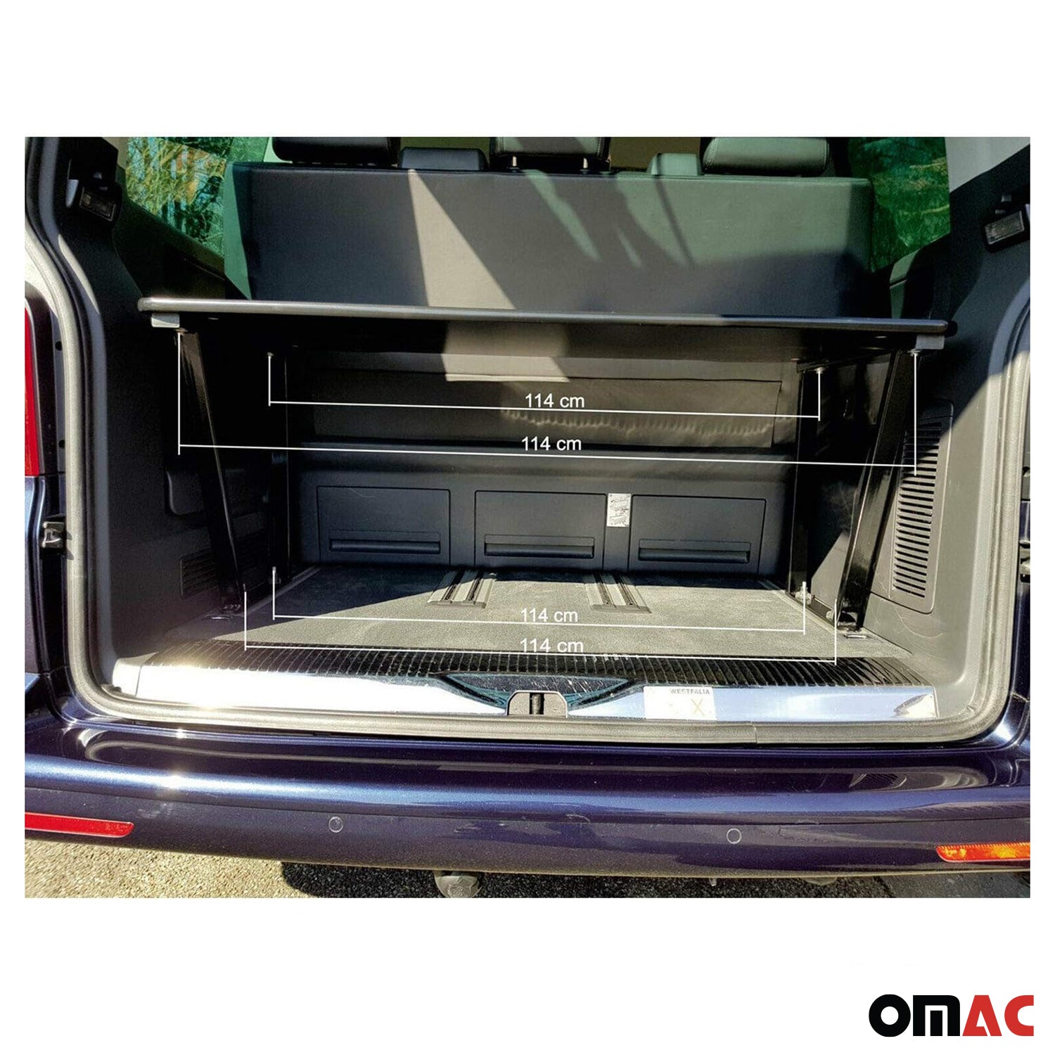 Puerta trasera tipo Regal Juego para VW T5 T6 Multivan 2003-24 Metal Negro 3Pza