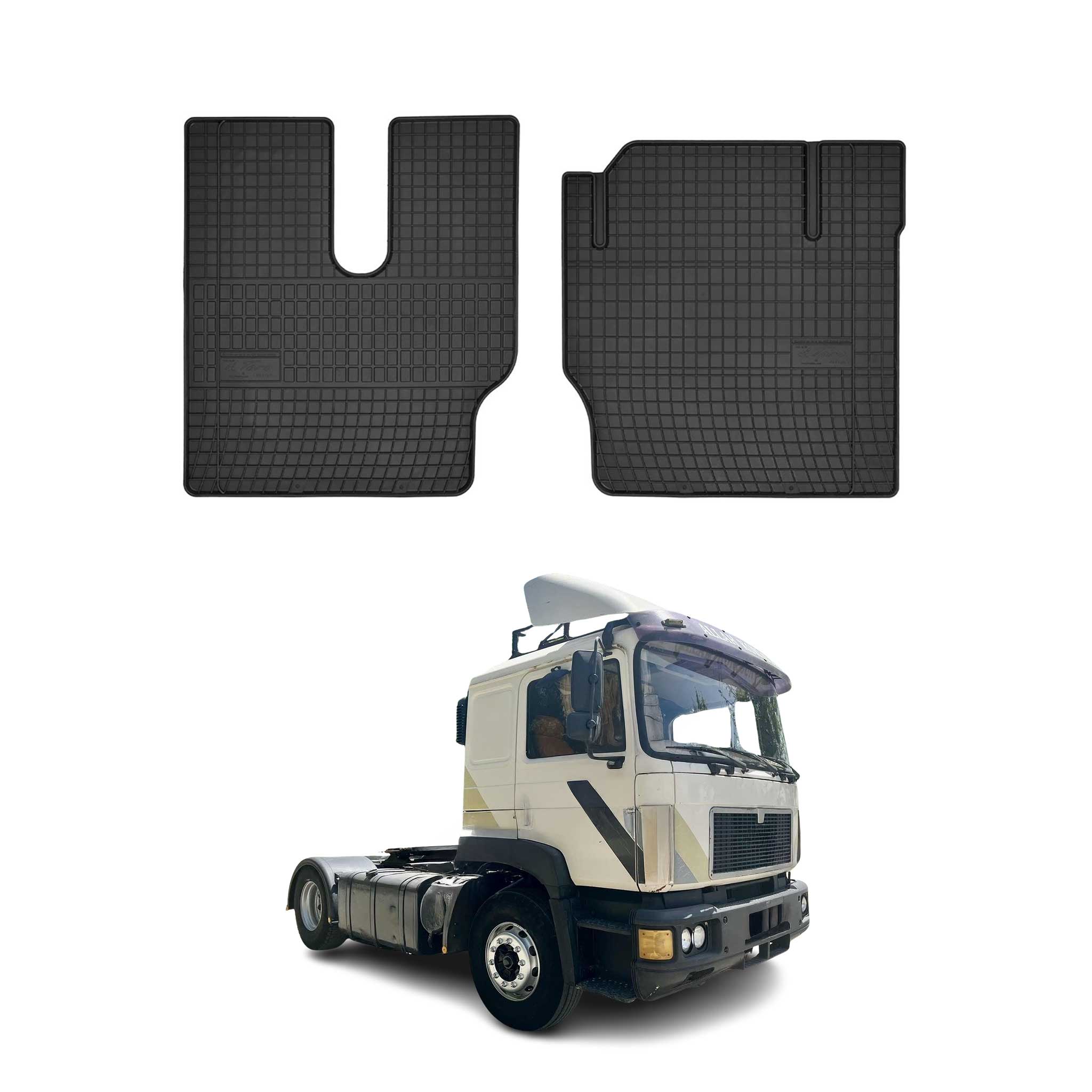 OMAC Alfombrillas De Coche para MAN F90 F2000 Ständer 1994-1998 Negro Goma 2Pza