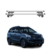 Menabo Barras de Techo Coche Barra para Daihatsu Xenia 2011-2015 Gris Alu 2Pza