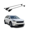 Menabo Barras de Techo Coche Baca para Kia Niro 2016-2025 Gris Aluminio 2Pza